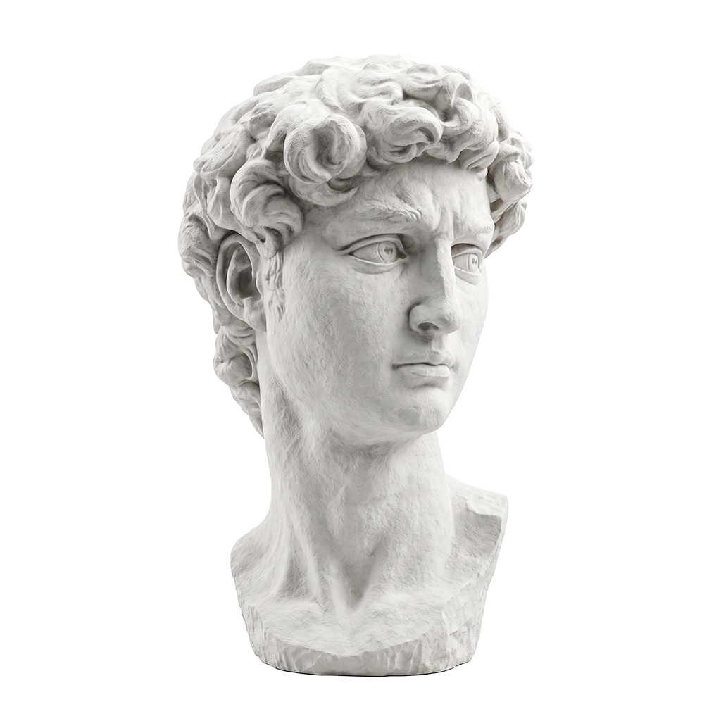 Hand-carved marble bust